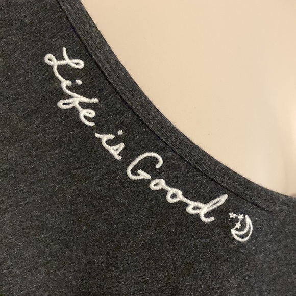 NWOT Life Is Good charcoal cap sleeve top XL - Picture 4 of 16